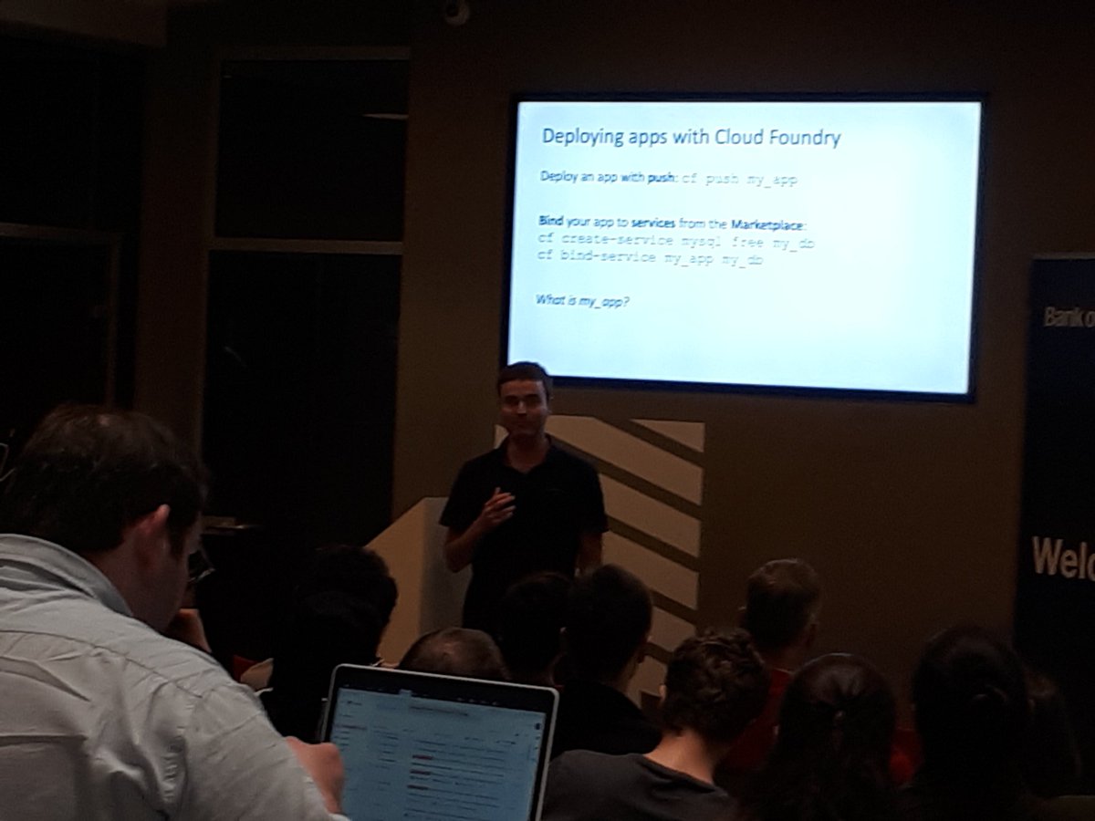 CorkOpenTech's tweet image. .@mjjosullivan deploying apps using cloud foundry at @CorkOpenTech meetup in #Boiworkbench #Cork