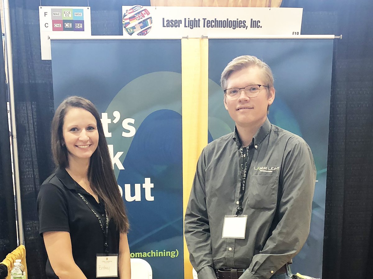 laserusa's tweet photo. Come visit with our HR Generalist and Director of Engineering at the MU College of Engineering Career Fair! #laserlighttechnologies #precisiondriven #internships #Mizzou https://t.co/1gmVIQn6Ah
