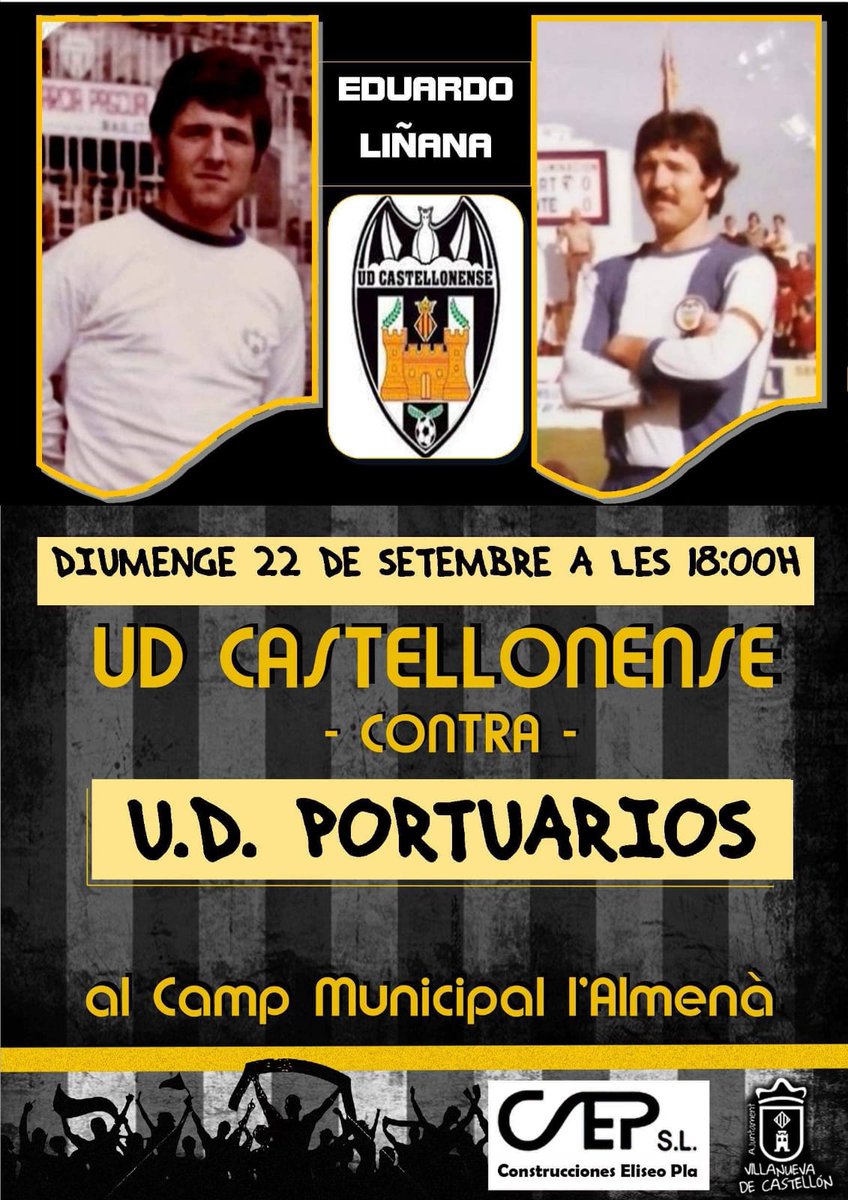 UDECastello's tweet image. El @CastellonenseB debuta aquesta setmana a casa front al  @CiutatFb dissabte 21 de setembre a les 17:30H.
I el primer equip @CastellonenseUD juga contra el @udportuariosdis a casa diumenge 22 a les 18 H.
@golsmediasports @ElMinuter @VicentElMinuter 
#JuntsMesForts
#AmuntUDC
⚪️⚫️