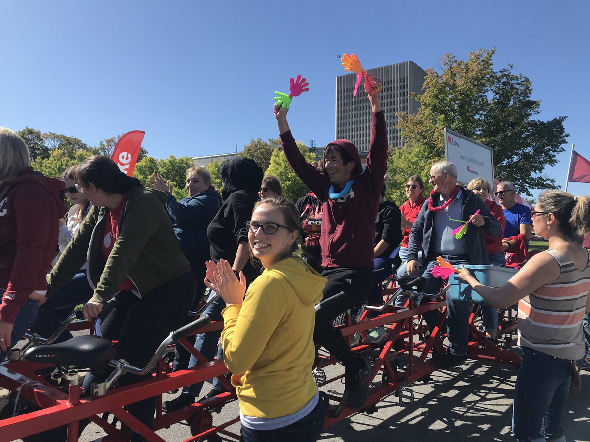 rianiro's tweet photo. SO PROUD of my home branch #HECSB for their participation at the @HC2_SC2 launch today! We had 3 teams on the @HeartandStroke Big Bike and our branch alone raised $6,700 for the cause. https://t.co/7Yy0N8xZIr