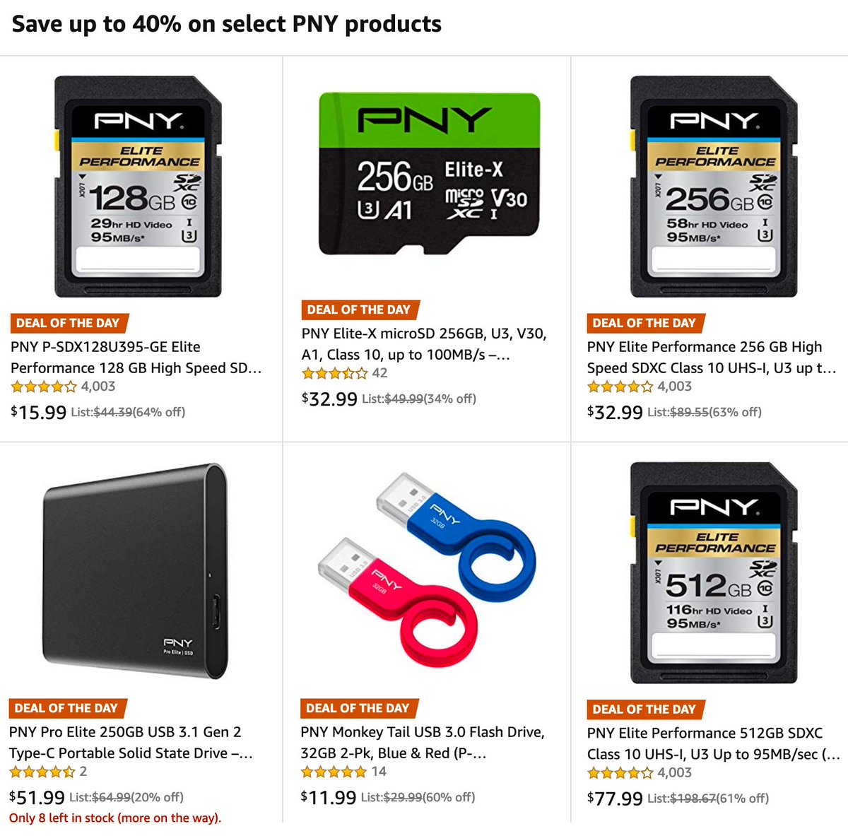 SonyAlphaRumors's tweet photo. Today only at Amazon US:
Save up to 40% on select PNY products including SD cards!
Click here to see the full list: https://t.co/L9RWw0QbIU
#amazon #amazongoldbox #sonyalpha https://t.co/S17LZskjK4