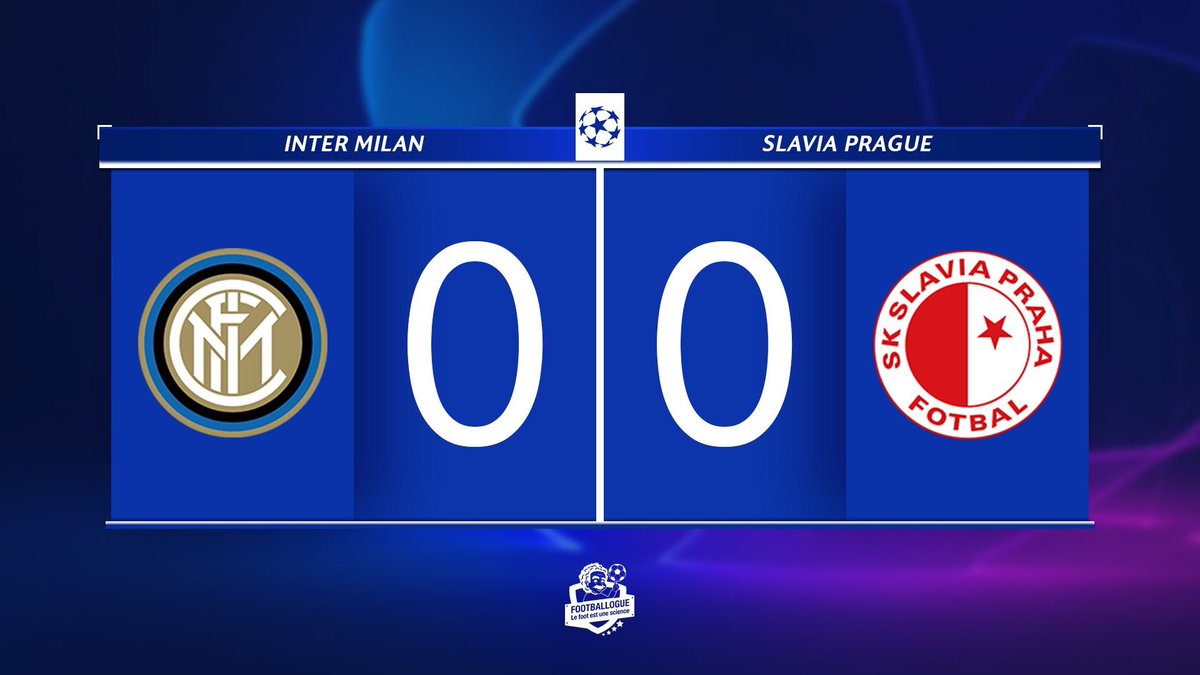 Footballogue's tweet photo. [#LDC🏆] INTER🇮🇹 0-0 🇨🇿SLAVIA PRAGUE

⏱ MI-TEMPS !

#INTPRA https://t.co/Agpfy1bDCI