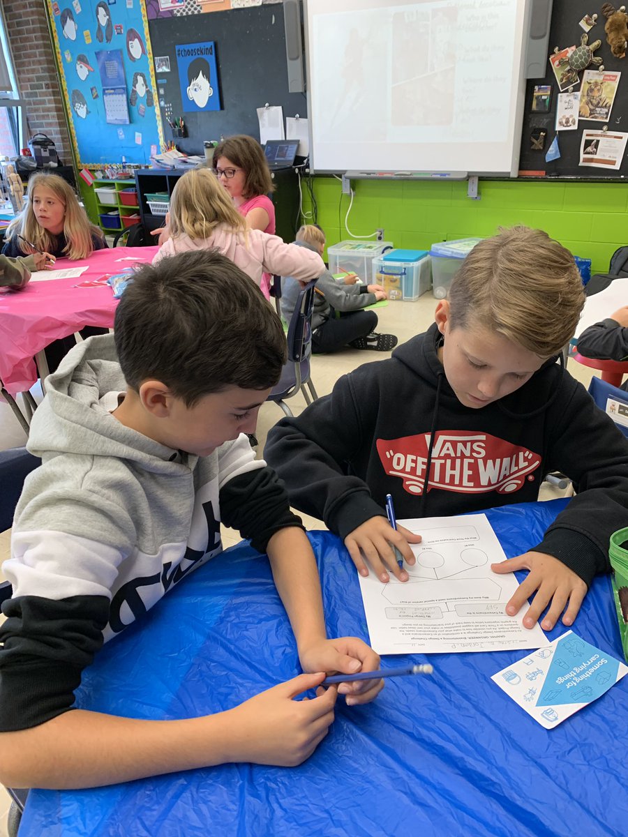 msdaphnesclass's tweet photo. Defining the problem for our #designthinkng process.  Protective clothing for a spy.  What might they need? https://t.co/BjWkyiJ6Aj