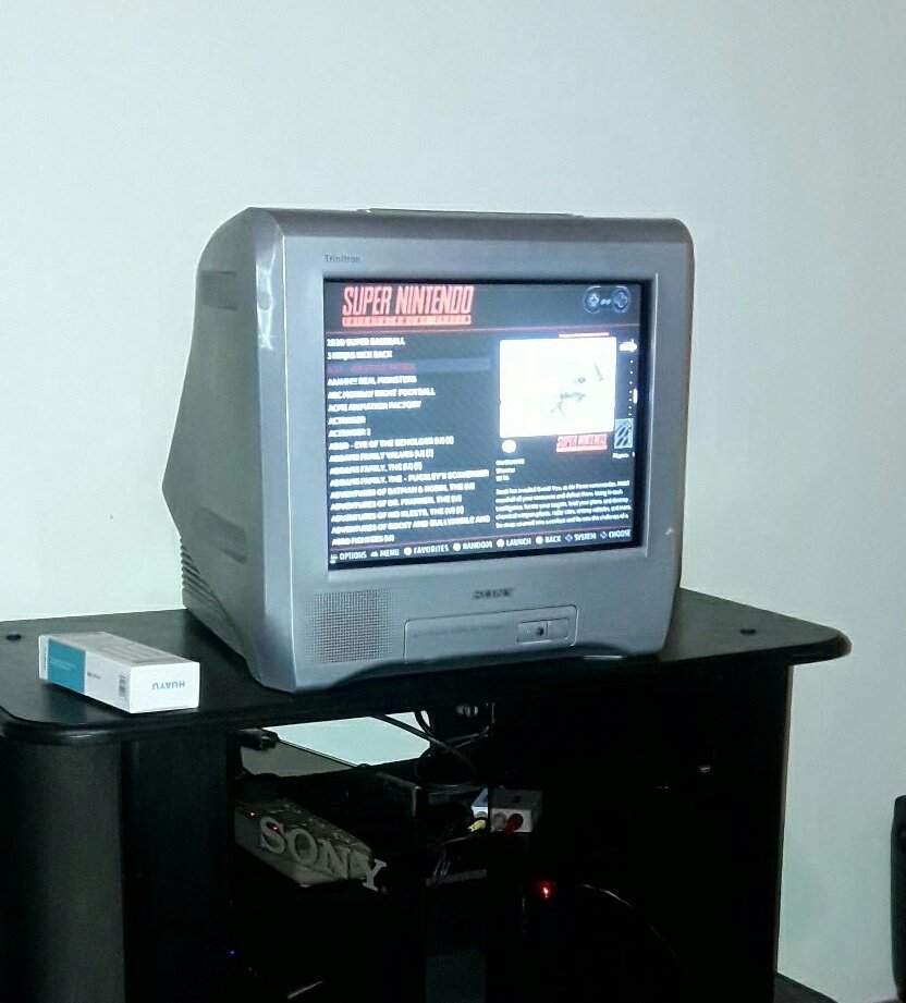 It isn't complete yet, BUT the basic rig is now fully operational! (kinda like the Deathstar in episode vi ) crt tv display wireless gamepad and all...  #batocera  #retrogaming