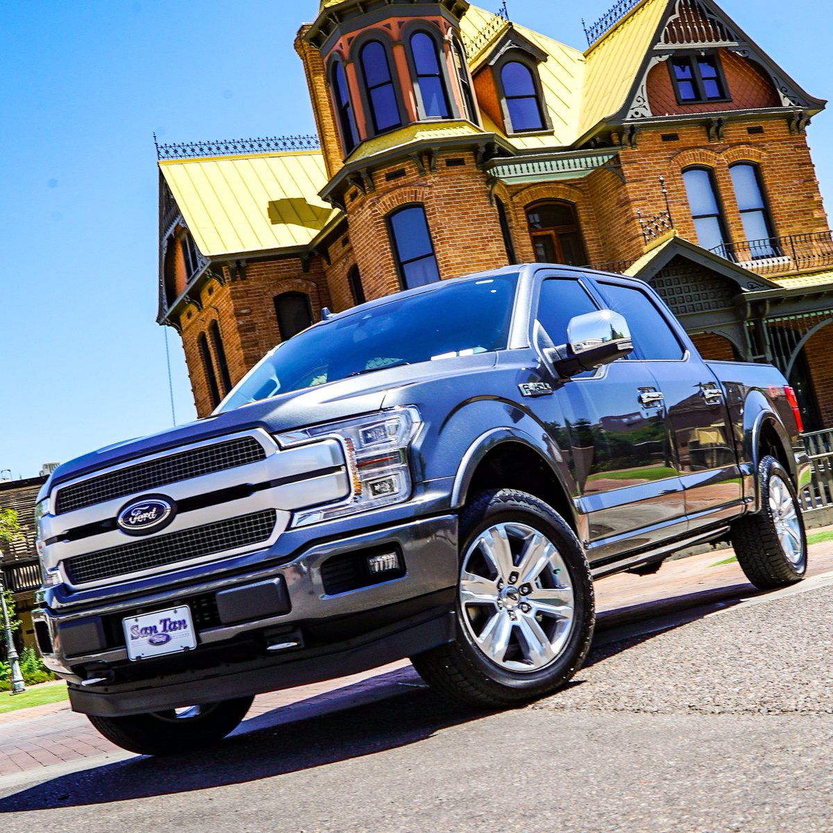 A San Tan Ford F-150 makes tough tasks look easy with its lightweight, military-grade, aluminum-alloy cab and bed. No wonder the competition is always scrambling to follow the leader! #WeAreSanTanFord #RossonHouse #HeritageSquare #Phoenix