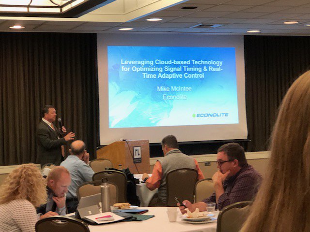 Econolite_ITS's tweet photo. Clouds over the Rockies! Econolite's Mike McIntee on leveraging cloud-based technology at the 2019 ITS Rocky Mountain Annual Meeting in Salt Lake City. #SavingLivesThroughImprovedMobility #Econolite #ITSUtah https://t.co/MCKRffeKMd