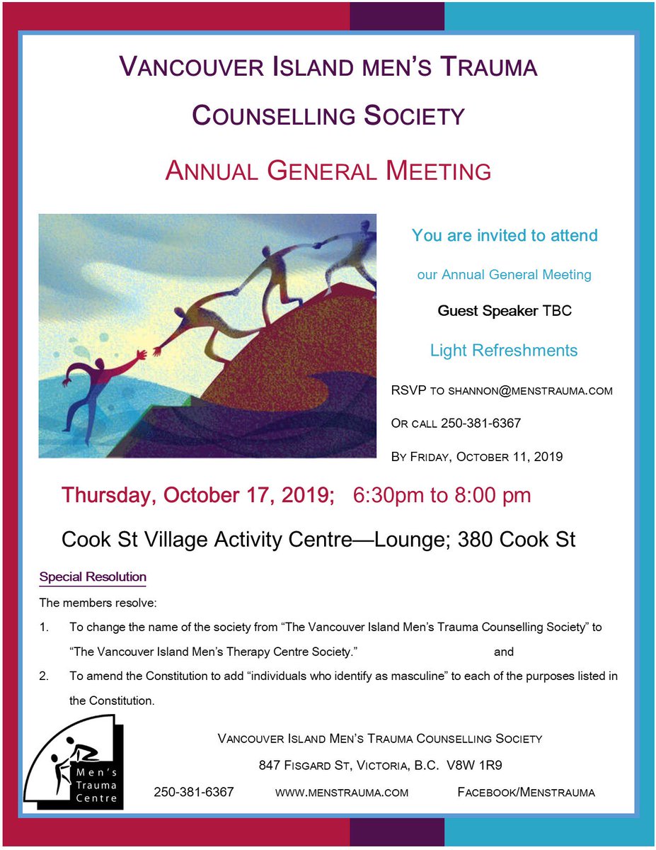 October 17 is the Men's Trauma Centre AGM - mailchi.mp/930074922de5/o…