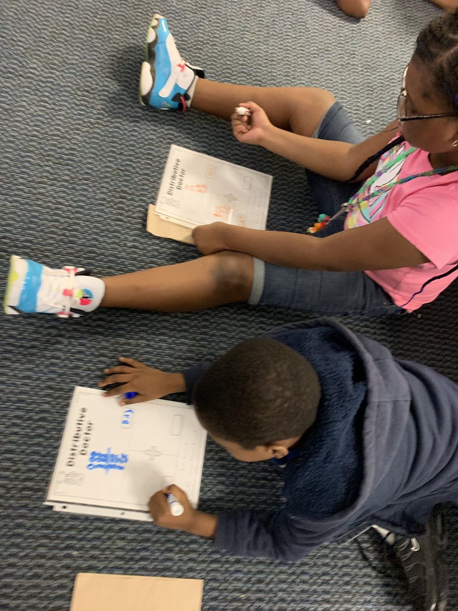 MrsBglover's tweet photo. Working on distributive property in math. We put the textbooks to the side, and had some fun doing “surgery” on our arrays! @SEstarsR2 #Blazingstars #werepremier https://t.co/3TAI4Lqk1Y