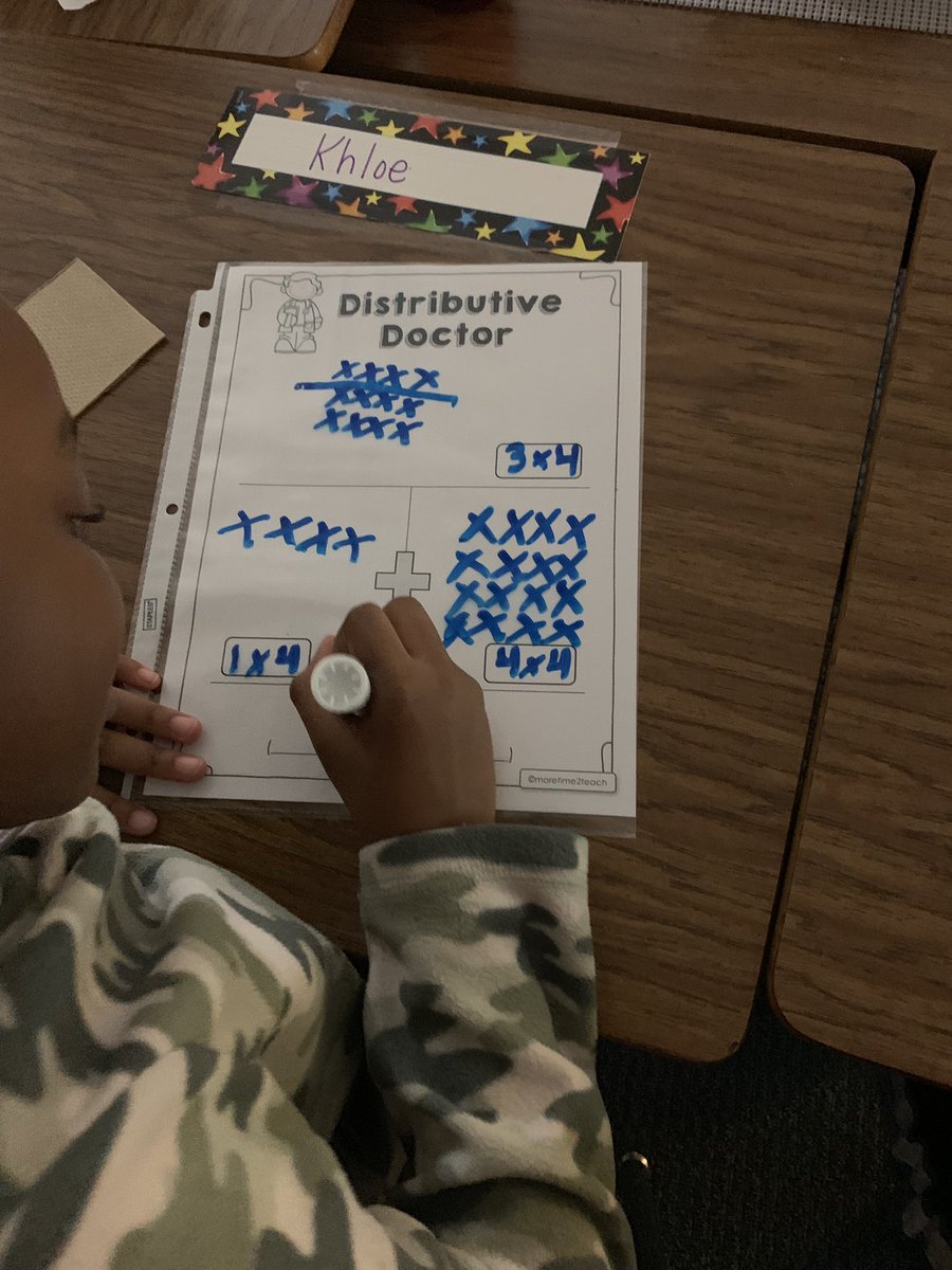 MrsBglover's tweet photo. Working on distributive property in math. We put the textbooks to the side, and had some fun doing “surgery” on our arrays! @SEstarsR2 #Blazingstars #werepremier https://t.co/3TAI4Lqk1Y