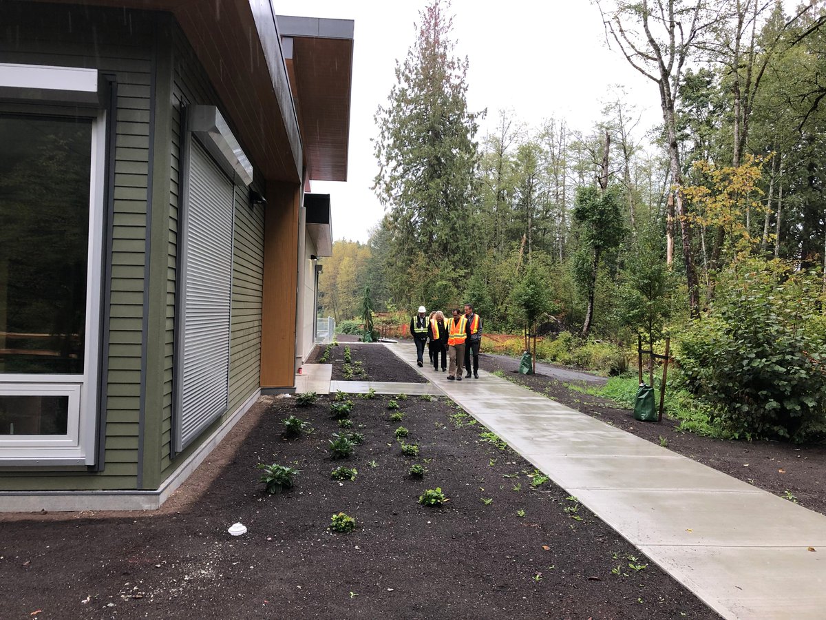 cusqunela's tweet photo. Crews are working on some final touches at @cusqunela this week in preparation for the official opening of the school on Sept. 25. “I am really looking forward to seeing how students and staff will use this beautiful space,” said #SD42 Superintendent Sylvia Russell Russell. https://t.co/nccAjqlhXj