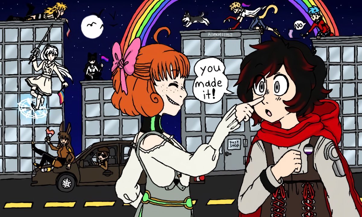 AlexH11152's tweet photo. I spent 8hrs on this piece, and I’m VERY satisfied with how it came out! #RWBY #NutsnDolts #Ruby #Penny #RubyRose #PennyPolendina #RubyxPenny #PennyxRuby https://t.co/dvxUAKufMQ