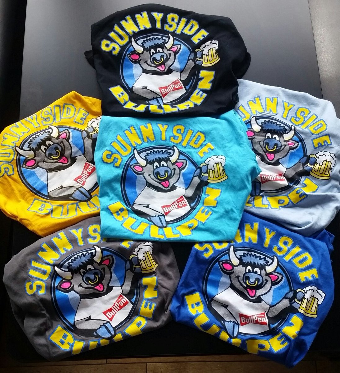 Sunnysunnyside2's tweet photo. Attention Morgantown! It's T-Shirt Tuesday which means we're giving away another one of these custom SunnySide BullPen T's. Retweet this tweet and follow us for a chance to win! Sept 10 winner was Morgan Gamarel. HOME OF THE NFL SUNDAY TICKET EVERY GAME EVERY SUNDAY 11 TVS! https://t.co/GfI1VgogIS