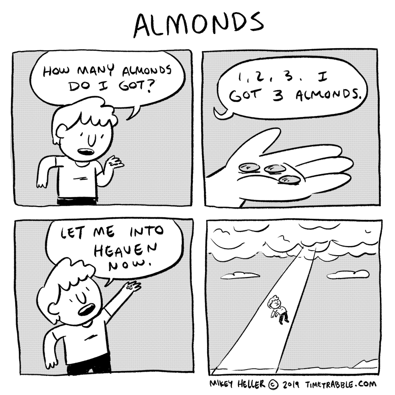 i drew a comic about almonds 