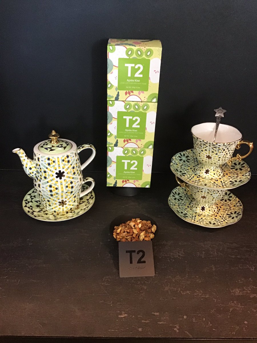 Stop by and check out our beautiful Basket Tall cup and saucer or our outstanding Basket design tea for one and an amazing hot or iced Apres Kiwi fruit tisane.
#T2moments #T2tea #tealover #Roseville #galleria