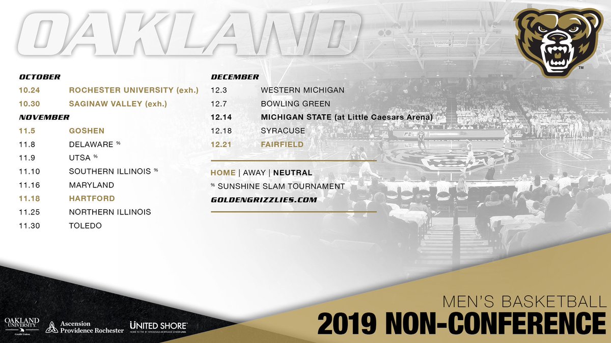 TraveonSr's tweet photo. Oakland MMB non-conference schedule and Oakland conference schedule is out for those who would like to come out to a Oakland University Basketball game thank you for your support. MSU, Syracuse and Maryland 👀 https://t.co/xRcBl4lIK5