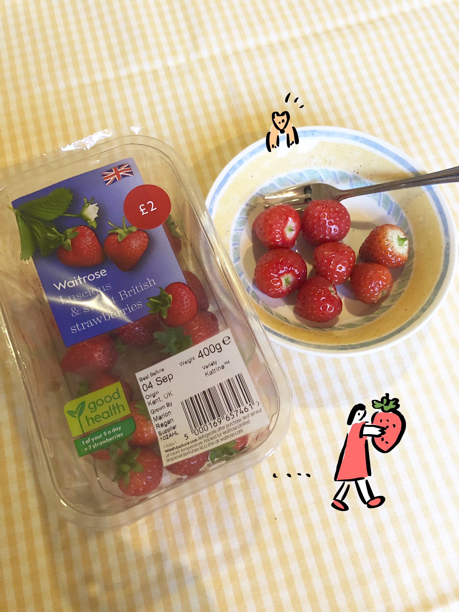 鬼頭 祈 Inori Kito イギリスのスーパーで買ったイチゴ 400gで２ポンド 280円 安くておいしい T Co E2twnoeuka Twitter