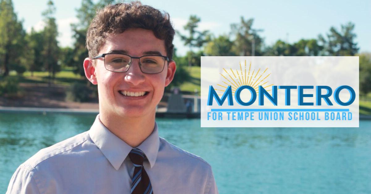AMonteroAZ's tweet image. I'm excited to announce that I am running for the Tempe Union HS District Governing Board!

After working with the district to prioritize mental health and uplift student voices, I have been called on by board members, teachers, students, and community members to run. 

Join us!