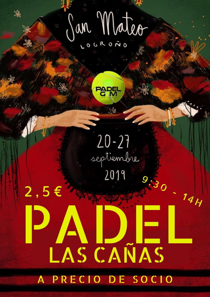🍇🍷 PROMOCIÓN Y HORARIO - SAN MATEO 2019 🍇🍷

Desde Pádel &amp; Gym LAS CAÑAS queremos compartir con vosotros las fiestas de San Mateo y, por ello, durante la semana, todos los jugadores (tanto socios como no socios) podrán disfrutar de este deporte que tanto nos gusta por 2,5€ 🤩