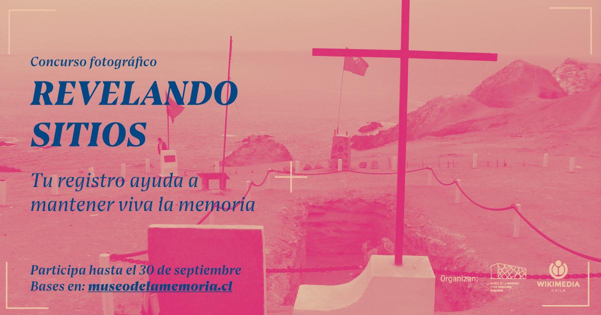 Participa en el concurso fotográfico #RevelandoSitios 📸. Invitamos a fotógrafos y entusiastas de la fotografía urbana, histórica y de memoria, a que aporten nuevas miradas de estos lugares tan significativos. Bases: memoria.wikimedia.cl

<a href="/wikimedia_cl/">Wikimedia Chile</a> <a href="/WikiCommons/">Wikimedia Commons</a> #WikiDDHH