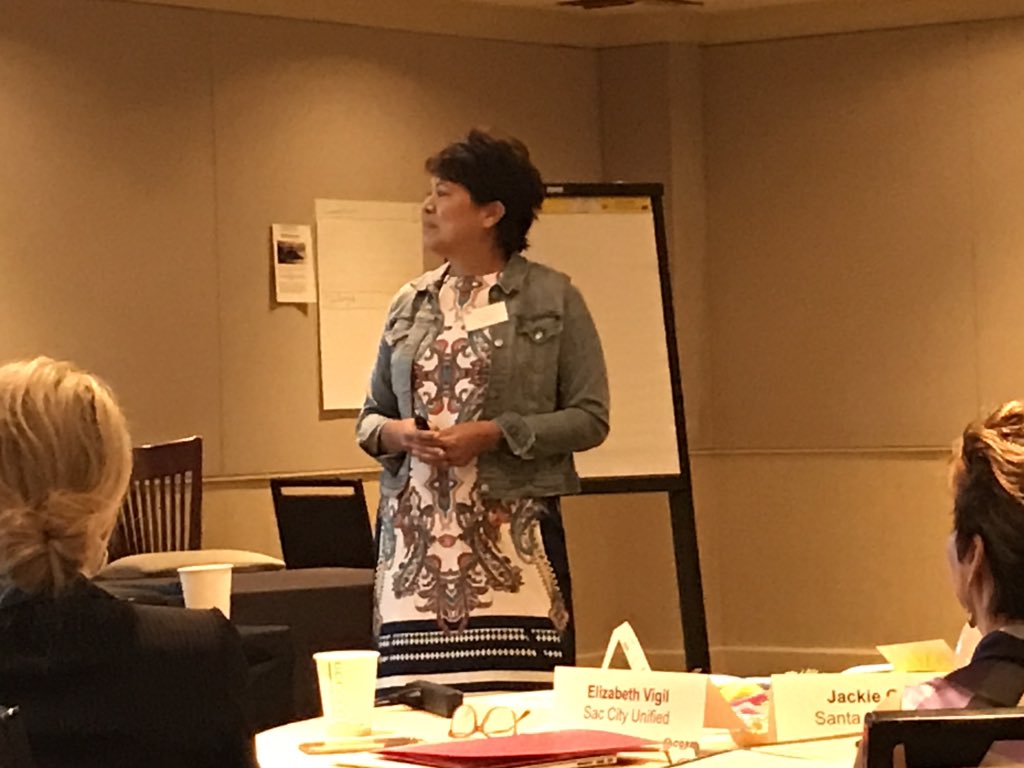 DKriedeman's tweet photo. SUPER INSPIRING message from Principal @LynnRSalazar on how she started #learning2leaddifferently in Fresno @ayerbears.
“I want accountability of our work because EVERY STUDENT deserves our best!”
#PIE2019
#ImprovementScience
#GettingBetterAtGettingBetter https://t.co/A1JnZWJB79