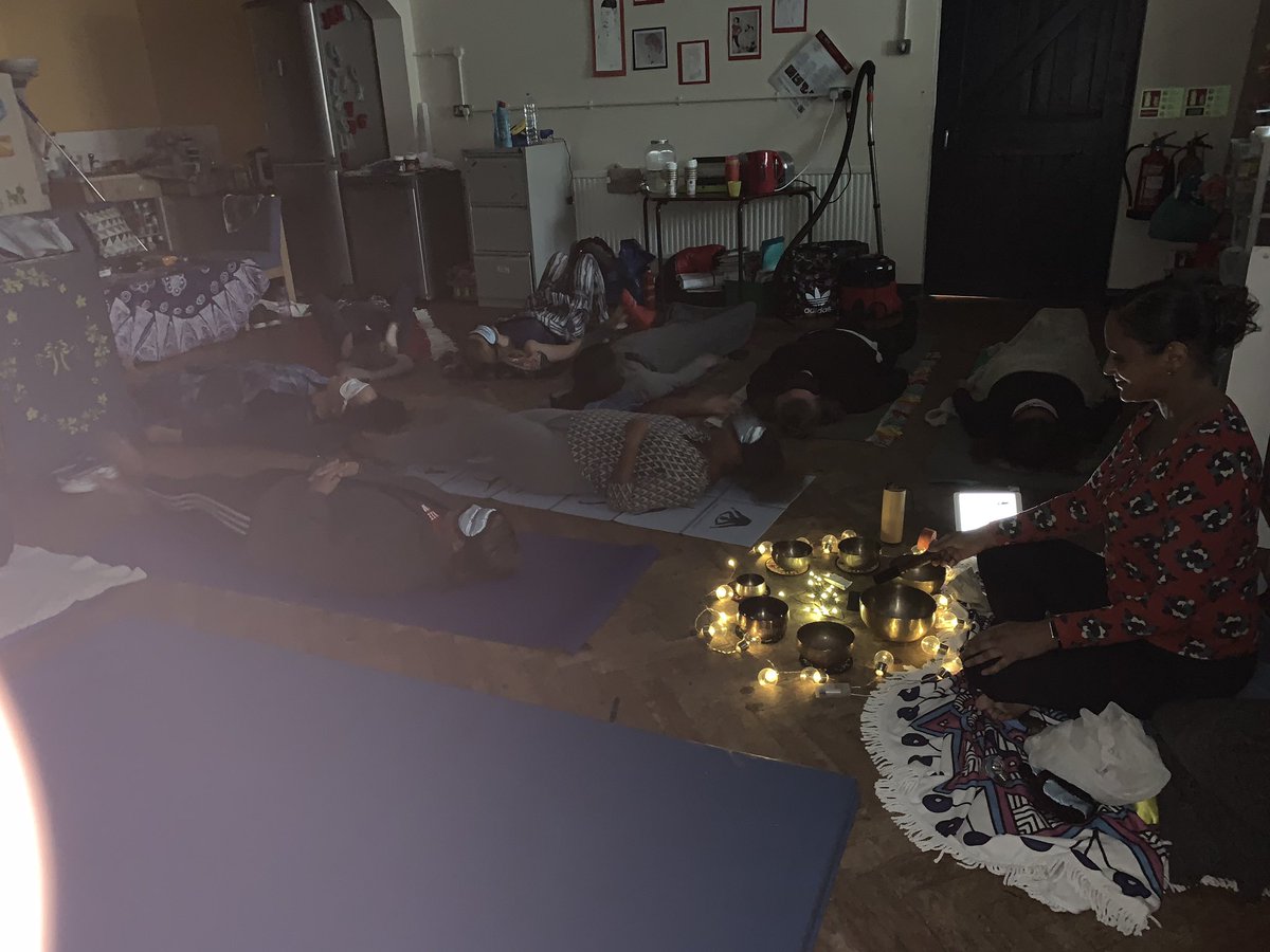 WHYCNunhead's tweet photo. Excellent #community #soundbath session from @SarahTReiki tonight. Check out her other local sessions for total relaxation #wellbeing https://t.co/wVqyXKAJb2
