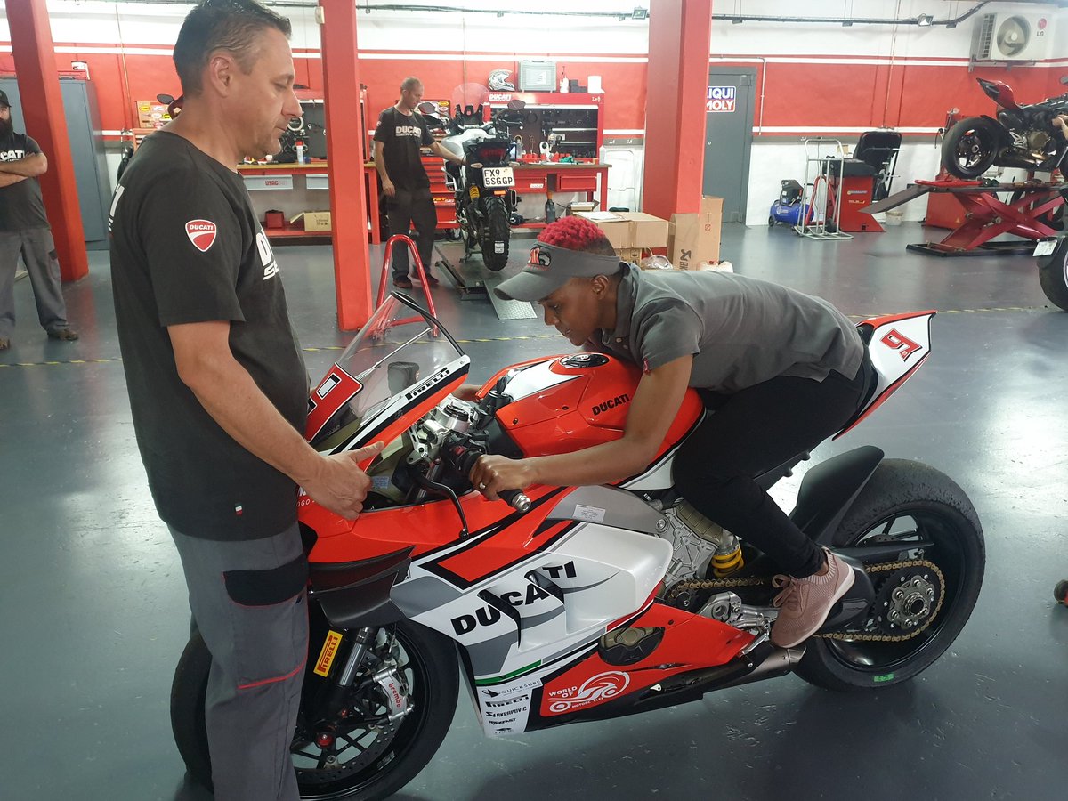momahope83's tweet photo. Super excited 2 have joined the #DucatiSA family as their sponsored rider. Looking forward 2 a long & fruitful partnership. #Mo83 #thelimpopoexpress #teammorongoaracing @DucatiMotor @gsport4girls https://t.co/GSX793ZHBT