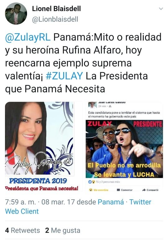 JPablo507's tweet photo. Amiga @ZulayRL tu le quedaste debiendo plata a @Lionblaisdell o ahora son otros los que le pagan? Antes eras Rugina Alfaro y hasta la Madre Calcuta pero ahora eres la mala. @BalbinaHerrera @AlemanPancho @asambleapa @frenadeso @Kevin_Moncada @freddypitti @AlvaroAlvaradoC https://t.co/b108lKoPWY
