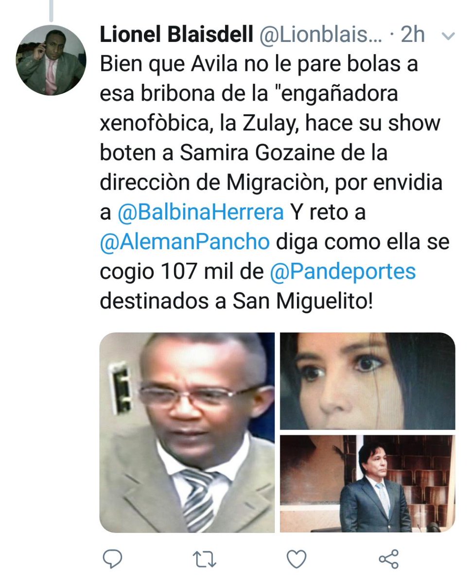 JPablo507's tweet photo. Amiga @ZulayRL tu le quedaste debiendo plata a @Lionblaisdell o ahora son otros los que le pagan? Antes eras Rugina Alfaro y hasta la Madre Calcuta pero ahora eres la mala. @BalbinaHerrera @AlemanPancho @asambleapa @frenadeso @Kevin_Moncada @freddypitti @AlvaroAlvaradoC https://t.co/b108lKoPWY