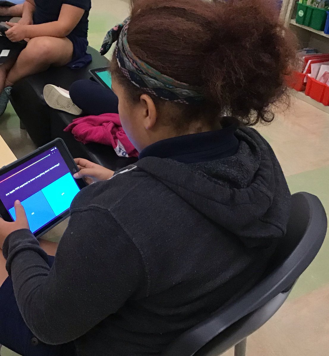 ankoser's tweet photo. 3rd, 4th and 5th grade #ApplePIPS student technology team using @quizizz and @nearpod to learn about our expectations and what being a student learner is all about!#SDOLTECH @SDoLancaster https://t.co/s0c595MkXV