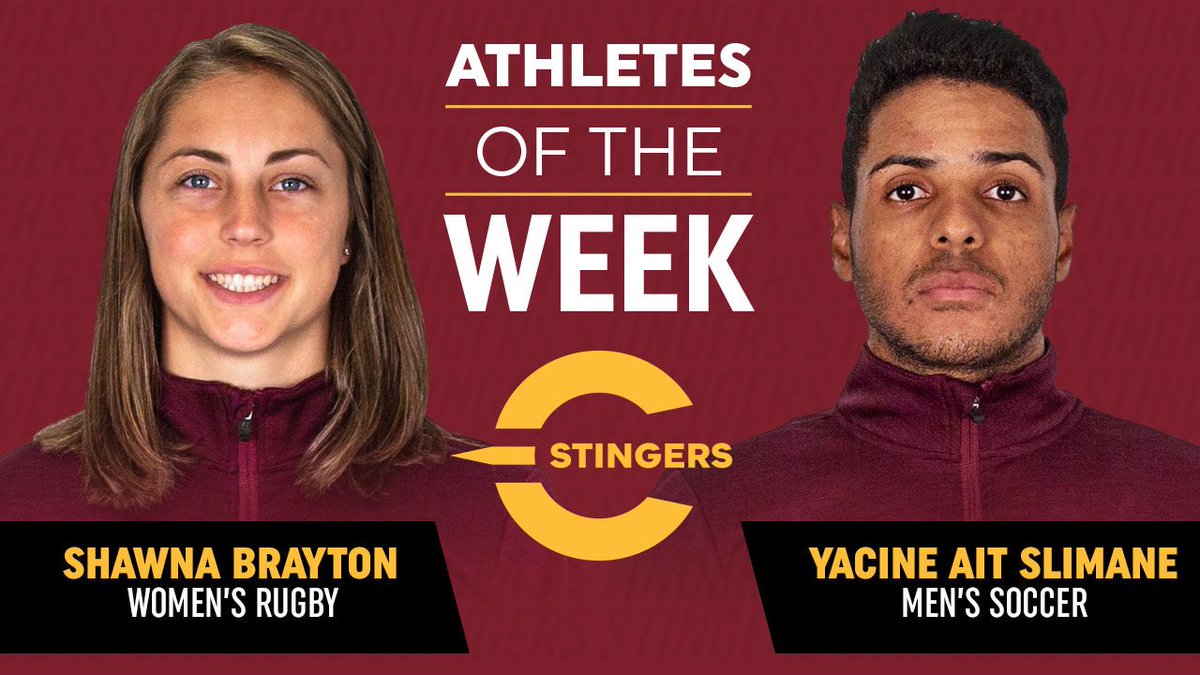 Congratulations to our top Stingers from last week. These two were instrumental in helping their teams pick up key points in the standings. ▶️ stingers.ca/news.php?id=17… #CUstingers #CUrugby #CUsoccer