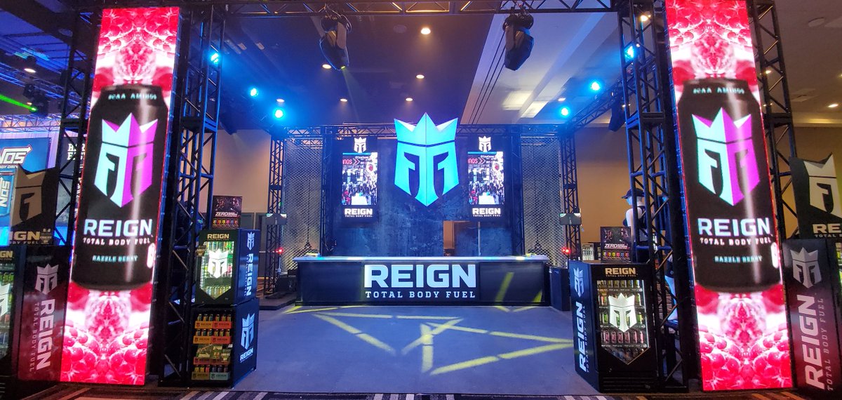 SwitchSTL's tweet image. At the 2019 Olympia Fitness &amp;amp; Performance Expo in Las Vegas over the weekend, Reign Total Body Fuel was awarded Best Booth! Check out the popular space Switch created for this exciting, new product. #BecauseSwitch #SwitchSTL #SwitchDidThis #ReignBodyFuel #YourReignYourRules