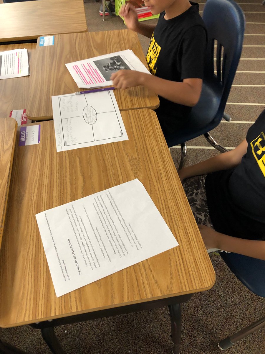 Miss_Werner's tweet photo. 5th graders setting up their practice opinion papers by completing an opinion graphic organizer.  Should we celebrate Columbus or Leif Erickson or Indigenous people?   

Miss Werner modeled using the unpopular opinion.. we should only celebrate Columbus Day https://t.co/4JOLoNOPGJ