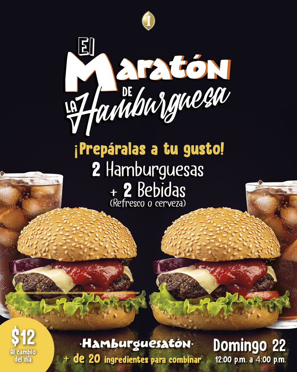 inter_mcbo's tweet photo. ¿Qué ingredientes le colocarías a tu hamburguesa? #Hamburguesatón 🙈🙈
•
•
El Festival de la Hamburguesa abre todos los D O M I N G O S con + de 20 toppings para combinar ~ DOS (2) hamburguesa + DOS (2) bebidas (refresco o cerveza) 🍔🍔
#Domingo #Promos #PromosMcbo #Maracaibo https://t.co/MkAhtmJ4aj