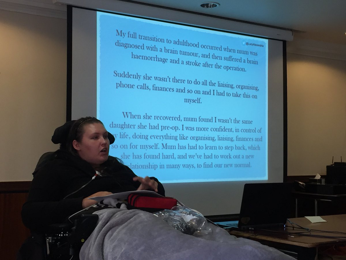 LucyAlexandria's tweet photo. Great day today at the East #CYP #PalliativeCare #ManagedClinicalNetwork. I delivered a speech on #YoungPeople, #TransitionToAdulthood & my experiences of palliative care as a young adult. Lots of great presentations - so many notes I have taken! #YAExp #EOLC #ACP #Hospice https://t.co/dTaen6W5fd