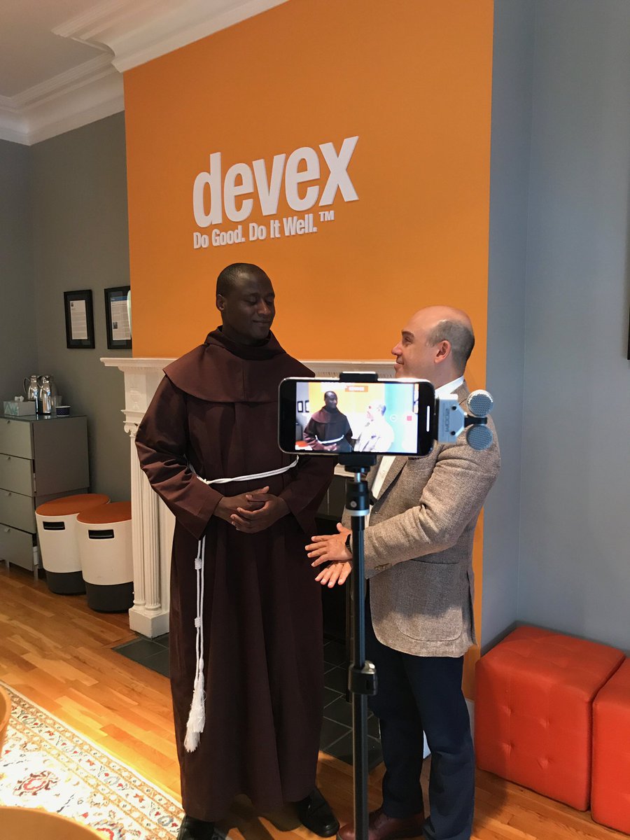 raj_devex's tweet photo. We know without education we cannot reach the SDGs. That’s why the work of 2019 Global @TeacherPrize winner @petertabichi is so important. Glad to discuss #NewAid and learn from him today at @devex https://t.co/8T1qRKIW3R