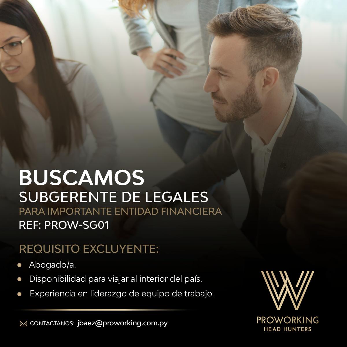 ProWorkingpy's tweet image. BUSCAMOS SUBGERENTE DE LEGALES 💼

Nuestro cliente es una prestigiosa entidad financiera.

Chequeá el perfil y si te sentís identificado, envianos tu CV a jbaez@proworking.com.py

REF: PROW-SG01

#ProworkingPy ✅