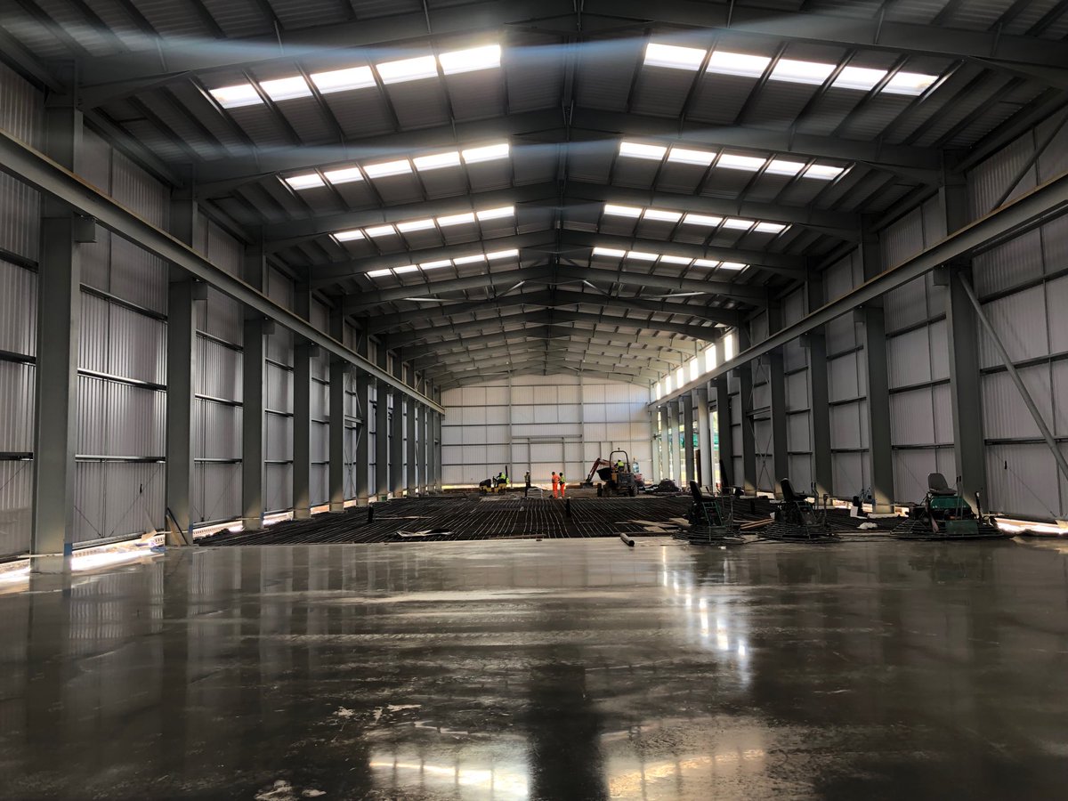 First pour on the internal slab; 2 more to go #constructionuk