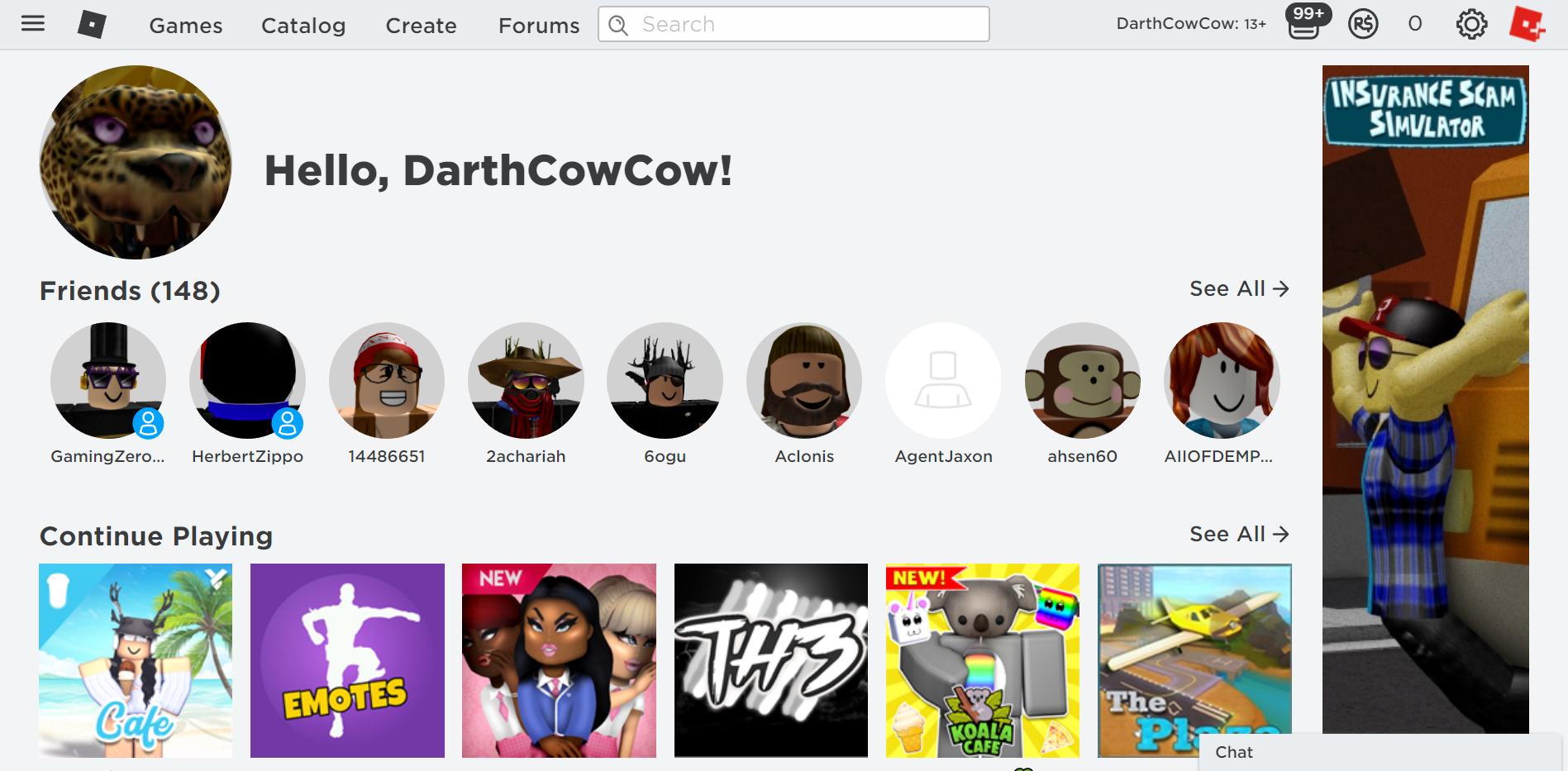 Lord CowCow on X: The Roblox website needs an upgrade, especially the  homepage. A modernized version of an older version of the home page would  be really nice.  / X