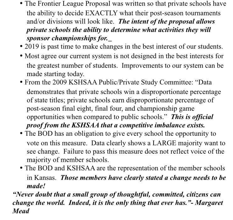 andysportscribe's tweet image. Paola principal Jeff Hines recently sent an email out concerning the Board of Directors vote tomorrow and the Frontier League’s proposal to separate public and private schools.