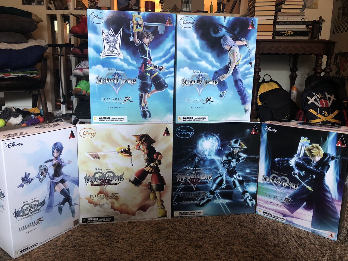 MikeKennedyNFL's tweet photo. Today is the 17th anniversary of Kingdom Hearts being released in NA and the fandom is in dire need of some positivity, so I thought I’d finally get together my entire collection for once. Well, most of it anyways lol. Feel free to share your #KHCollection THREAD: https://t.co/jzBGxKtuNc