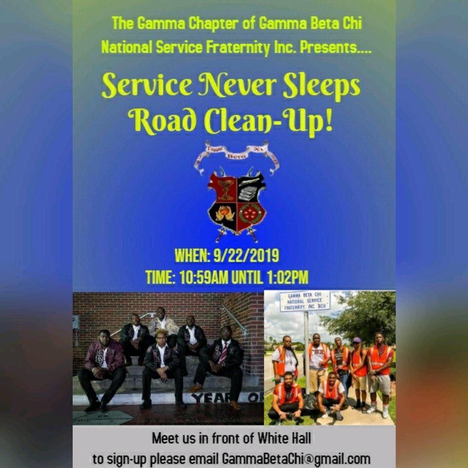 gammachapter04's tweet photo. This Sunday, come out and help the Brothers of Gamma Beta Chi  as we have our Campus Clean up. Open to all wildcats, we will be meeting in the front of white hall and we will start at 10:59am. Community Service hours will be provided as well! Hope to see you there! https://t.co/X5inr2tbt4