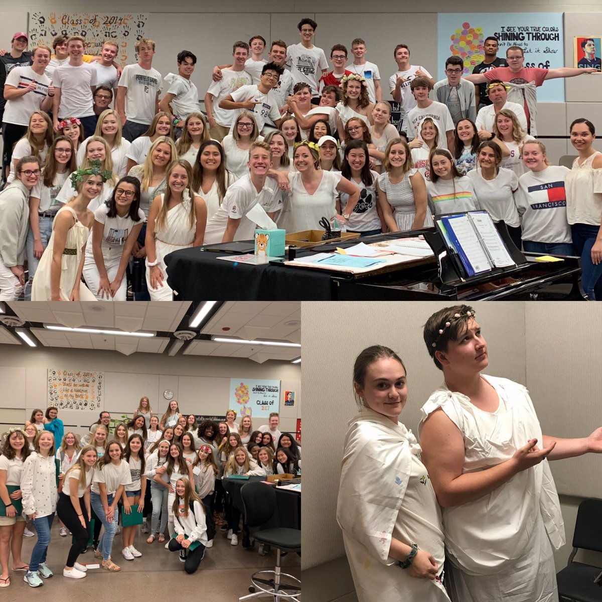 It’s TOGA TUESDAY! We’re loving all the costumes for Homecoming week! #homecoming2019 #choirculture #invest #trust #inspire #grow #toga
