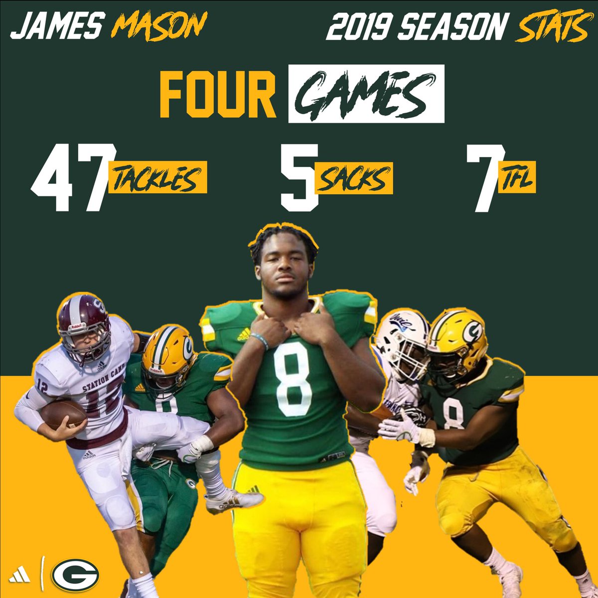 GHSWaveFootball's tweet photo. Sr. Linebacker
James Mason 
🎥. https://t.co/0zAWFVoSNl https://t.co/J5qNW6kXxz