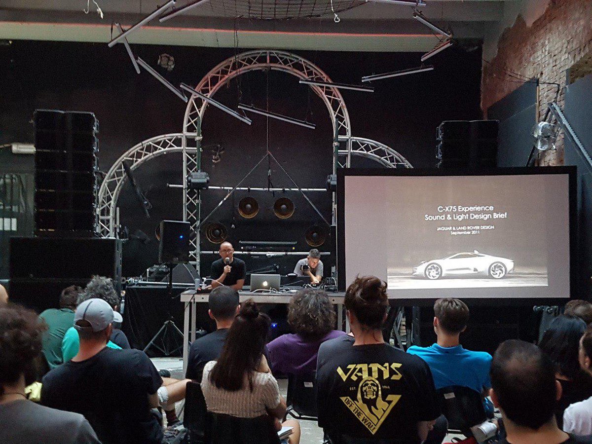 beppeaceto's tweet photo. A pleasure to hear @RichardDevine talking about #sounddesign #milan https://t.co/1nPia9s7DB