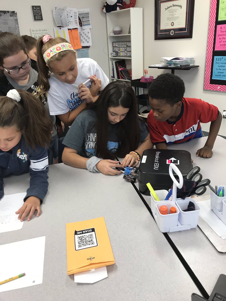 JennyMcCaslin2's tweet photo. Decimal practice today with an Espionage #breakoutedu in 6th grade math. High engagement and good practice! #ourWHY #CSIS1920 @mrsghazzagh @jenkscsis @JimmyRoss3208 https://t.co/LJKtzDiVsn