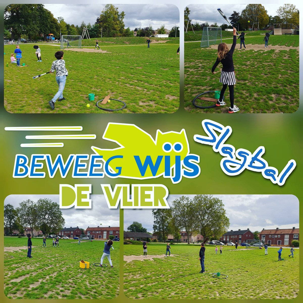 Vandaag slagbal tijdens de naschoolse activiteit @BeweegWijs <a href="/Gem_Winterswijk/">gemeente Winterswijk</a>! De leerlingen hebben eerst goed geoefend met slaan en vangen. Daarna kon iedereen tijdens het eindspel laten zien wat ze geleerd hadden. Wat een plezier op De Vlier!
