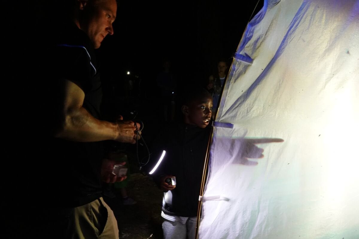 UnivSchool's tweet photo. The storm didn't stop our young scientists! 🦋🔍
Science teacher Hans Rydquist invited Lepidopterist, Naturalist, and his mother, Pat Rydquist, to the Shaker campus for Family Science Night. She taught our boys and their families about moths, butterflies, and other insects! https://t.co/UVm4L8uqbm