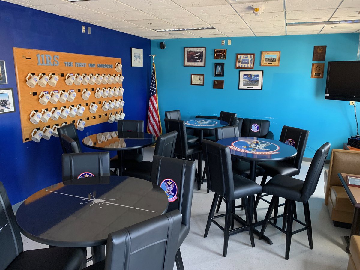DreamSeat's tweet photo. Check out the custom Bar Stools and Pub Tables for the 11th Attack Squadron lounge! Looking good 😎

Learn more at https://t.co/6kb5DXHSOp 

#BarStools #PubTables #AirForce #DreamSeat https://t.co/TzDuoyjZ2Z