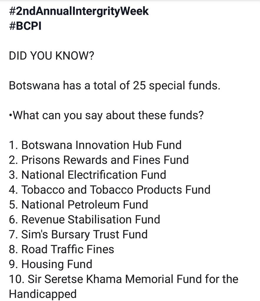 BW_Integrity's tweet photo. There are hundreds of thousands & millions in these funds being misappropriated due to lack of accountability & corruption.
#IntegrityWeek2019
#PublicFunds #Levies
#Corruption
#Accountability
#GoodGovernance https://t.co/Sld4o19rZA