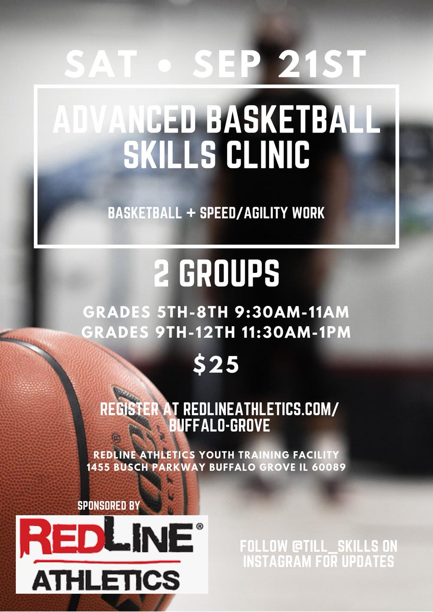 RedLineBG's tweet image. Come in and check out Coach Ray this Saturday for his monthly basketball clinic! Make sure to call 847.243.8199 and register before the classes fill up 🏀 See you there!!